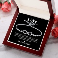 to my Love bracelet gift for Valentines Anniversary Birthday Christmas For Her