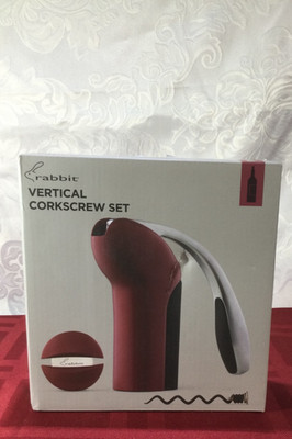 Vertical Corkscrew Wine Opener with -Pull Design, Foil Cutter