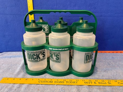 Dick's Sporting Good 32oz Sports Water Squeeze Bottles w/ Caddy Holder