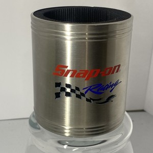 Snap-On Racing Insulated Metal Beer Soda Drink Can Cooler Koozies