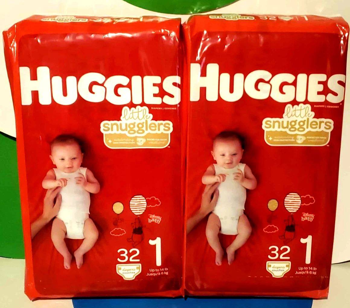 Disney Baby Huggies Diapers / Couches Litle Snugglers Skin Protection 64, size 1