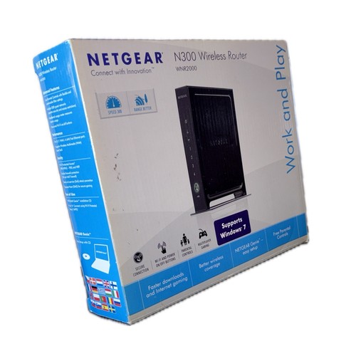 Netgear Router N300 Work and Play Wireless bis 300 MBit wnr2000 klein PC Mac