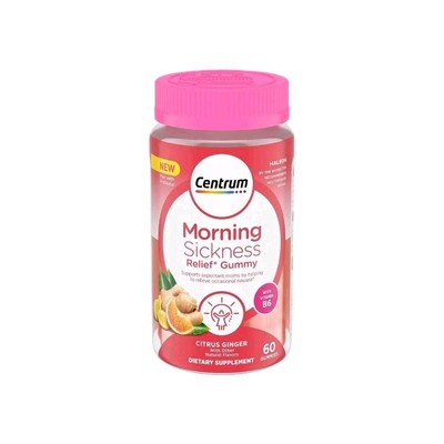 Centrum Morning Sickness Relief Gummy Nausea Relief 60 Gummies Citrus Ginger