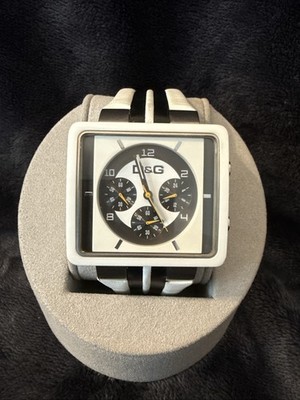 D&G Dolce and Gabbana Watch TIME Multifunctional White/Black New