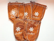Lot Of 5 Crown Royal Salted caramel Drawstring Bags 750 Ml