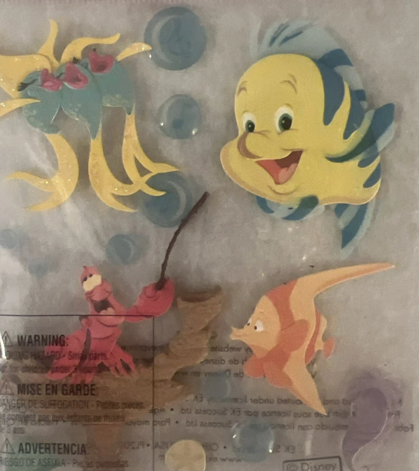 PEGATINAS DE ÁLBUMES DE RECORTES PRINCESA DISNEY ARIEL & FRIENDS ¡RARAS! Difícil de encontrar! Foto 4 de 4