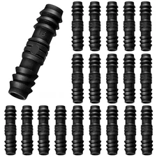 20 PCS Drip Irrigation Fittings Kits Barbed Coupling Connectors Drip Line Couple