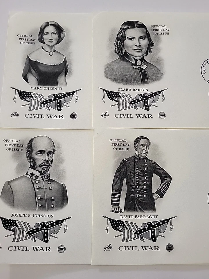 US FDC #2975 CIVIL WAR SET OF 20 Artcraft 1995 Gettysburg PA SET OF 20 - Image 3 of 4