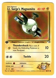 Lt. Surge's Magnemite 80/132 Gym Heroes 1st Edition Common