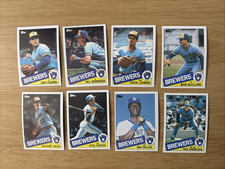 1985 Topps Baseball 8 Card Lot Milwaukee Brewers Cecil Cooper 290 Oglivie + More