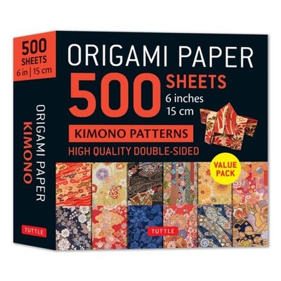 Origami Paper 500 Sheets Kimono Flowers 6'' 15 Cm, Paperback by Tuttle Studio ...