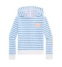 vineyard vines Girls' Chenille Patch Hoodie Sz L 16 NWT Cornflower