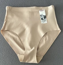 NAOMI & NICOLE Light Control Shapewear Briefs Warm Beige Medium 7534P