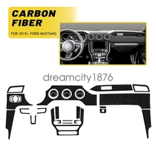 Carbon Fiber Full Set Interior Decoration Trim Kit For 2015+ Ford Mustang 30PCS