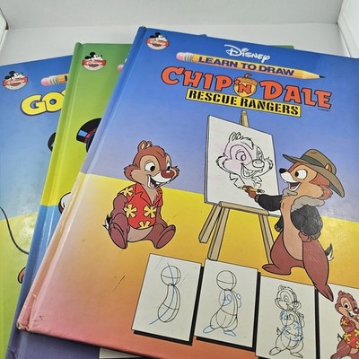 Disney Learn to Draw Book Bundle   Chip  n Dale, Goofy & Pluto, Uncle Scrooge 