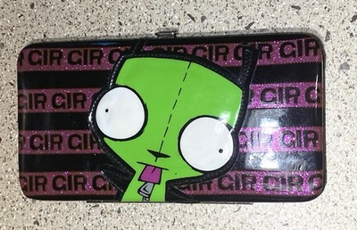 2012 Viacom Hot Topic Invader Zim GIR Hardcase Wallet Rare Glitter