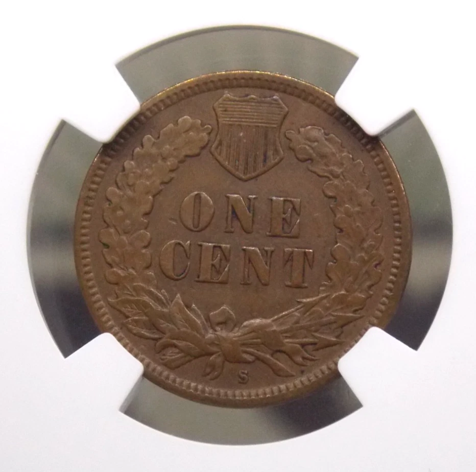 1908 "S" Indian Head Cent Penny 1c NGC XF40 BN #005 Extra Fine ECC&C, Inc. - Image 2 of 4