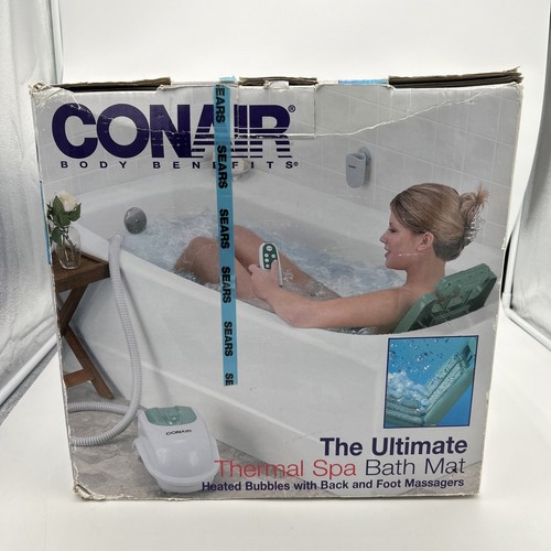 Alfombra de baño de spa térmica Conair The Ultimate burbujas térmicas con masaje de pies NUEVA - Imagen 5 de 9