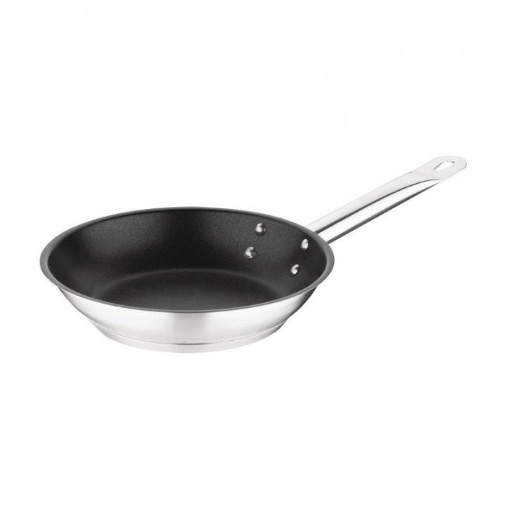 Poêle inox antiadhésive induction 200mm anti-adhérence maximale