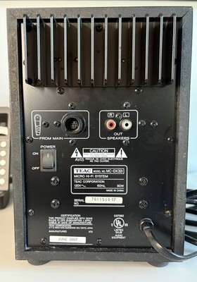 TEAC Micro Hi-Fi System MC-DX32i Subwoofer & Speakers, Remote