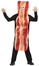Rasta Imposta Bacon Strip Costume for Kids Size 7-10  Fun Dress-Up Outfit