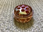 Stunning VTG Carnival Glass Flower Frog 11 Holes Great Marble Display Too 2.75" — photo 2