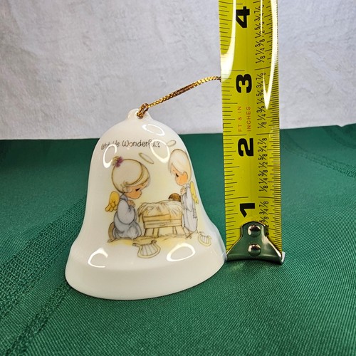 Vintage Precious Moments "Isn't He Wonderful" Nativity Angel Bell 1984 Enesco - Picture 3 of 6