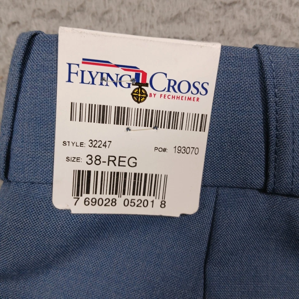 Flying Cross by Fechheimer Uniform Pants Men's 38R Blue Wool Blend Made USA NWT - Image 3 of 4
