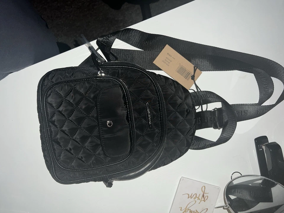Steve Madden Black Quilted Nylon Sling, Black. Perfect Gift! Last one! - Image 2 of 4
