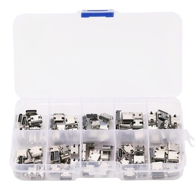 100Pcs Type-C USB Connectors - Repair Kit Assortment