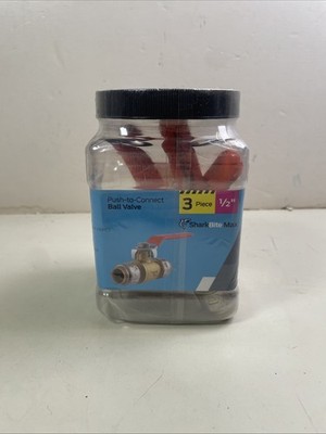 SharkBite Max 1/2 in. Push-to-Connect Brass Ball Valve 3-Pack Water Shut Off