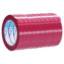 10Pcs 9/16" x 98.4 Yd Poly Bag Sealing Tape, Rose Red