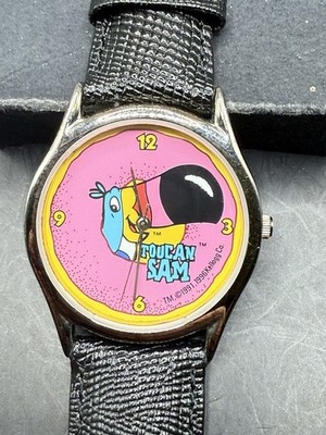 Vintage Kellogg s Toucan Sam Fruit Loops Cereal Men's Watch New Old Stock 33mm