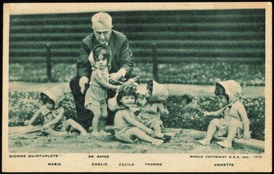 Multiple Babies Callander, Canada Dionne Quintuplets with Dr. Dafoe Sandbox