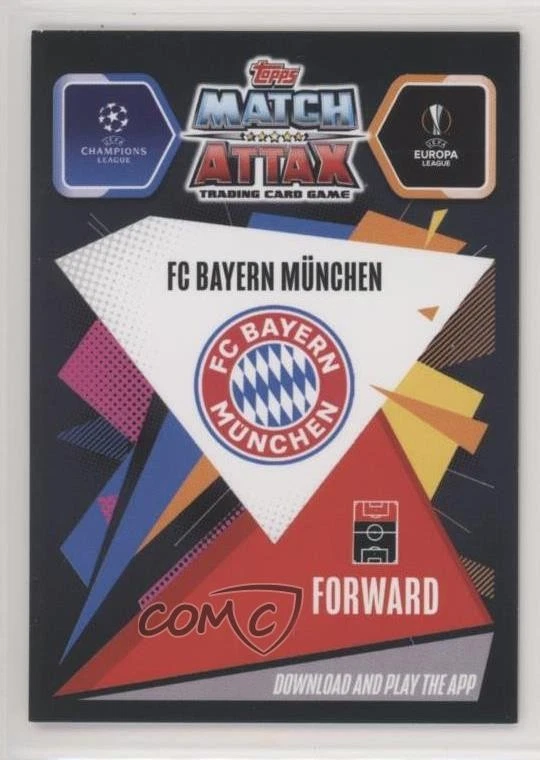 2020-21 Topps Chrome Match Attax UCL Hat-Trick Hero Robert Lewandowski #175 - Image 2 of 2