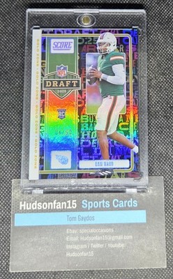 Cam Ward 2025 Panini Score NFL Draft #3 Gold Zone 4/50 Tennessee Titans Miami