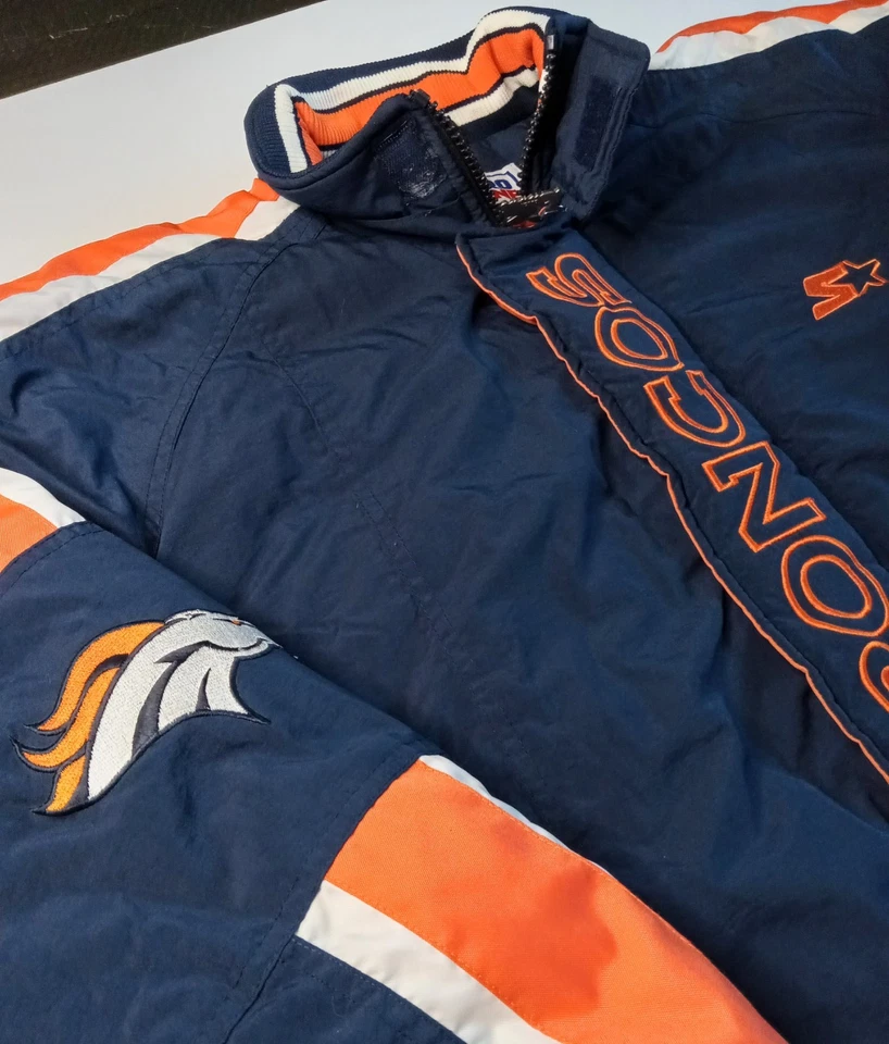 Denver Broncos Vintage Pro Line Starter Puffer Jacket Adult Size (L)!!! - Image 4 of 4