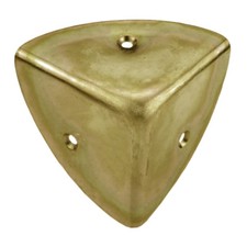 4 Stück Kistenecken Kantenschutz Kistenbeschlag 36 mm Gelb-verzinkt