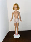 Vtg 1962 Midge Barbie Doll Straight Leg Mattel Freckles Blue Eyes Curly Hair.