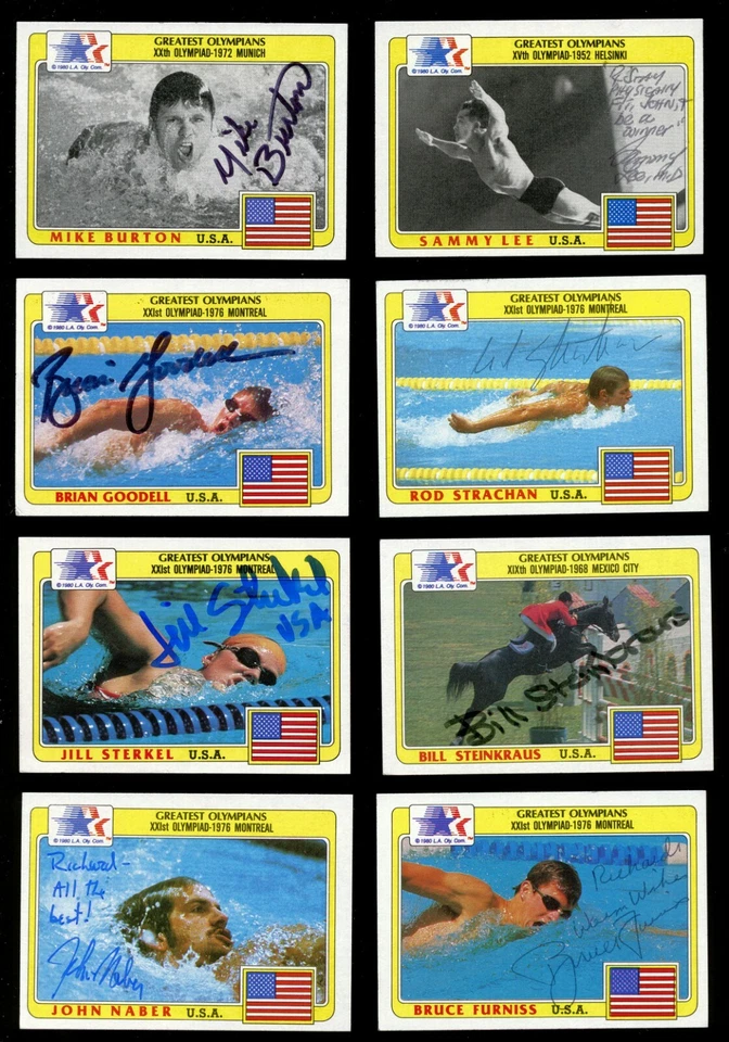 23 различные подписанные с автографом 1983 Topps величайшие олимпийцы олимпийские карты - Изображение 3 из 3