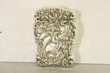 AMERICAN MADE UNGER BROS. STERLING SILVER NUDE ON WAVES ART NOUVEAU MATCH SAFE