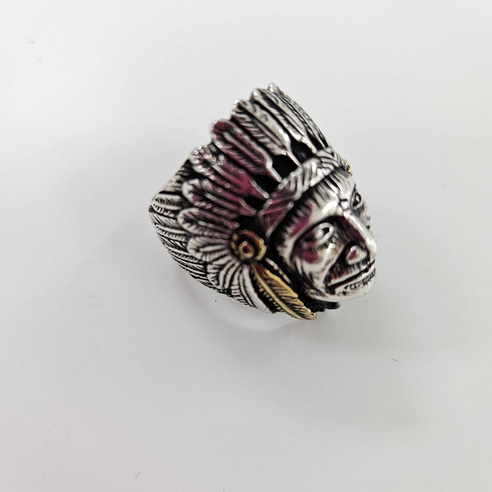 solid 925 sterling silver native AMERICAN heavy m… - image 4