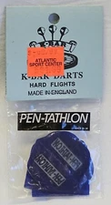 Vintage K-Bar Official Pentathlon Throwing Dart Hard Flights Tournament Darts UK
