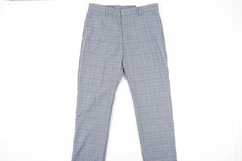 TOMMY HILFIGER TATE WINDOWPANE PLAID LIGHT BLUE 30X30 DRESS SLACKS PANTS MENS