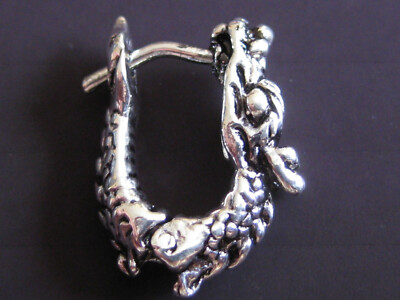 Drachenmotiv Ohrstecker 925 er Silber et Nox Drache Creole Ohrring Dragon   x626