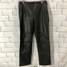 Vintage MODA International Black Leather Pants. 6 Petite