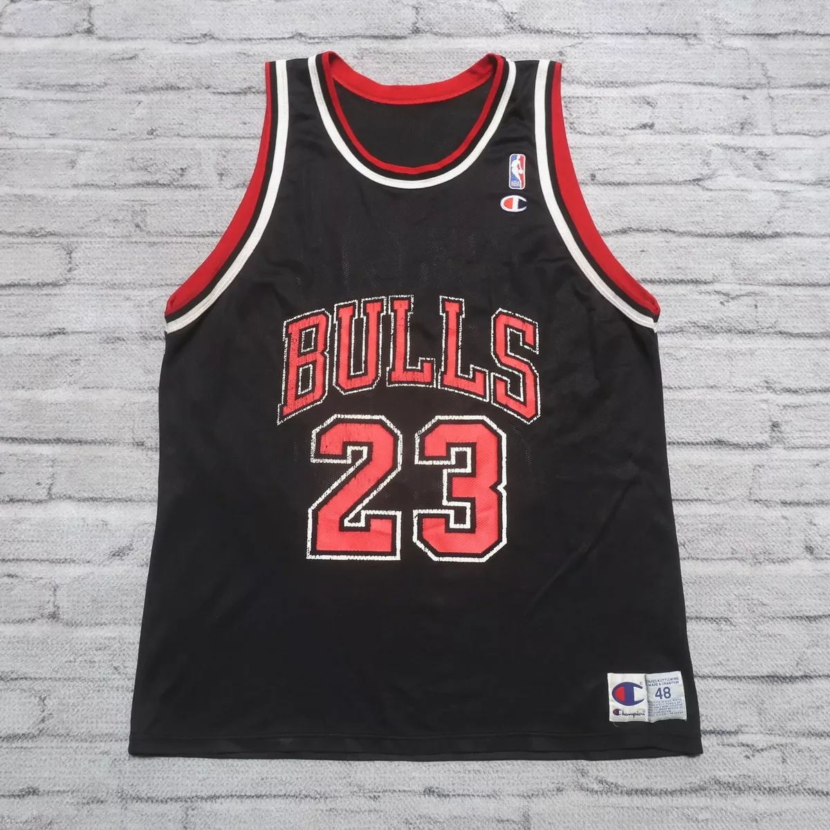 Michael Jordan Chicago Bulls Champion Authentic Jersey 48 XL 90s