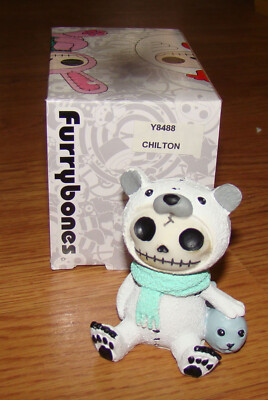 Summit Collection, Furrybones CHILTON the Polar Bear & Seal Cub (Y8488) Skeleton
