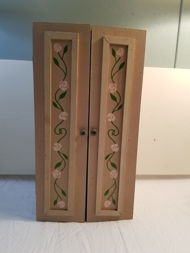 Vintage 10" Porcelain Doll with Wooden Wardrobe Case and Extras - Picture 7 of 8