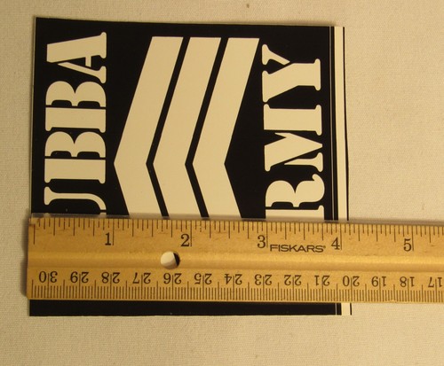 Pegatina de calcomanía de vinilo Bubba Army 4"" x 4"" - lote de 18 - Imagen 3 de 3